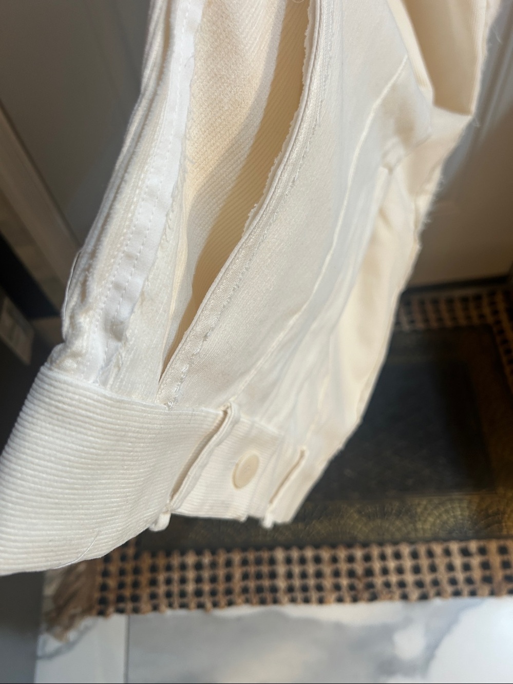 Cream Maxi Dress - Elegant corduroy upside down Skirt. If you know, you know. - Picture 10 of 10